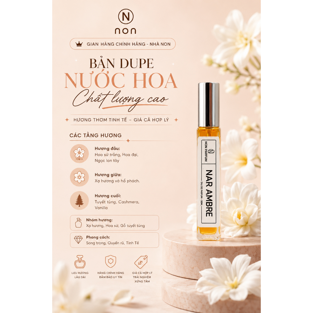 Nước Hoa Nữ - non Nar Ambree - Phong Cách Sang Trọng, Quyến Rũ, Tinh Tế
