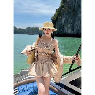 Set Jumpsuit Chun Bồng Mix Sơ Mi Đũi