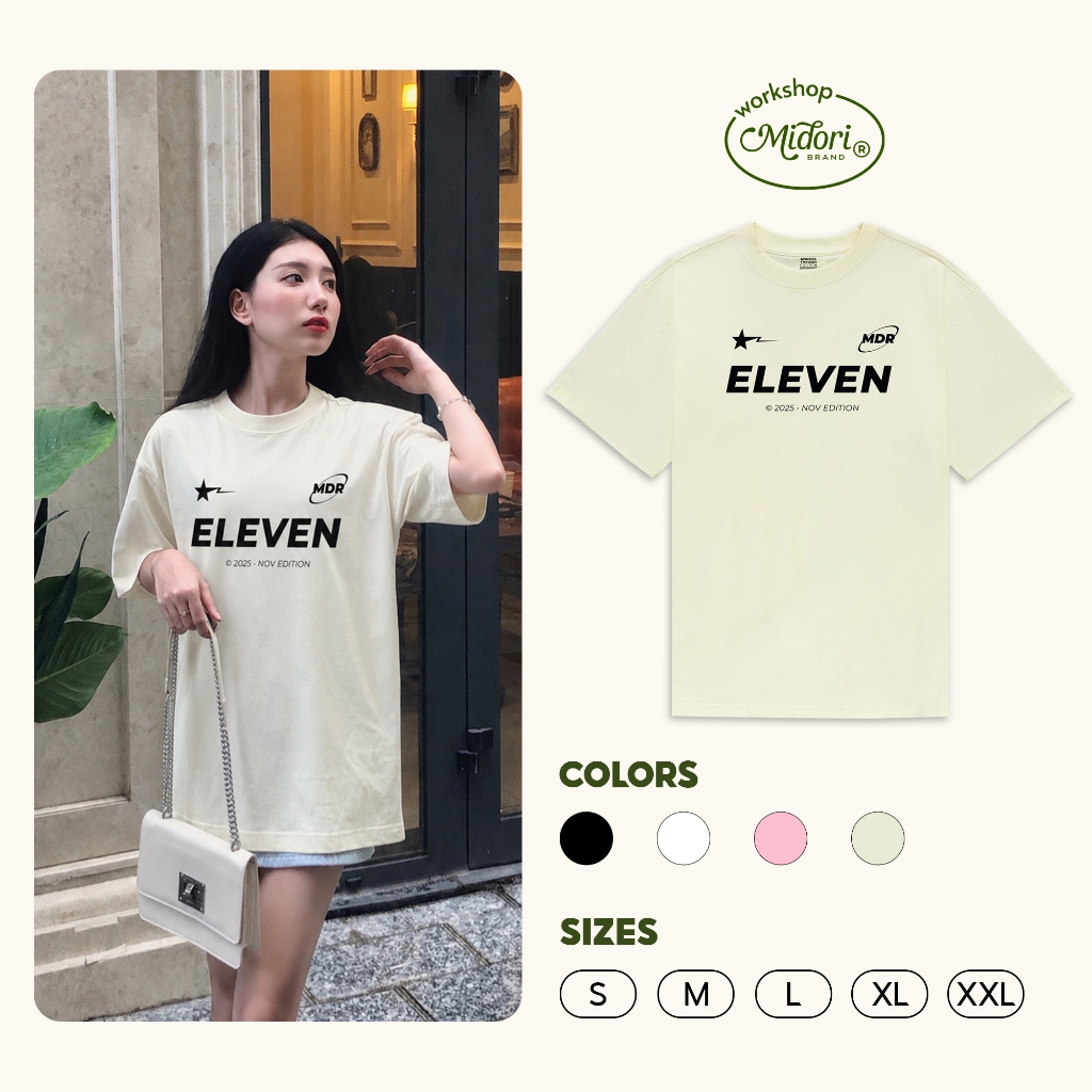 Áo Thun Form Rộng ELEVEN Nam Nữ Unisex Cotton Local Brand | MI MIDORI