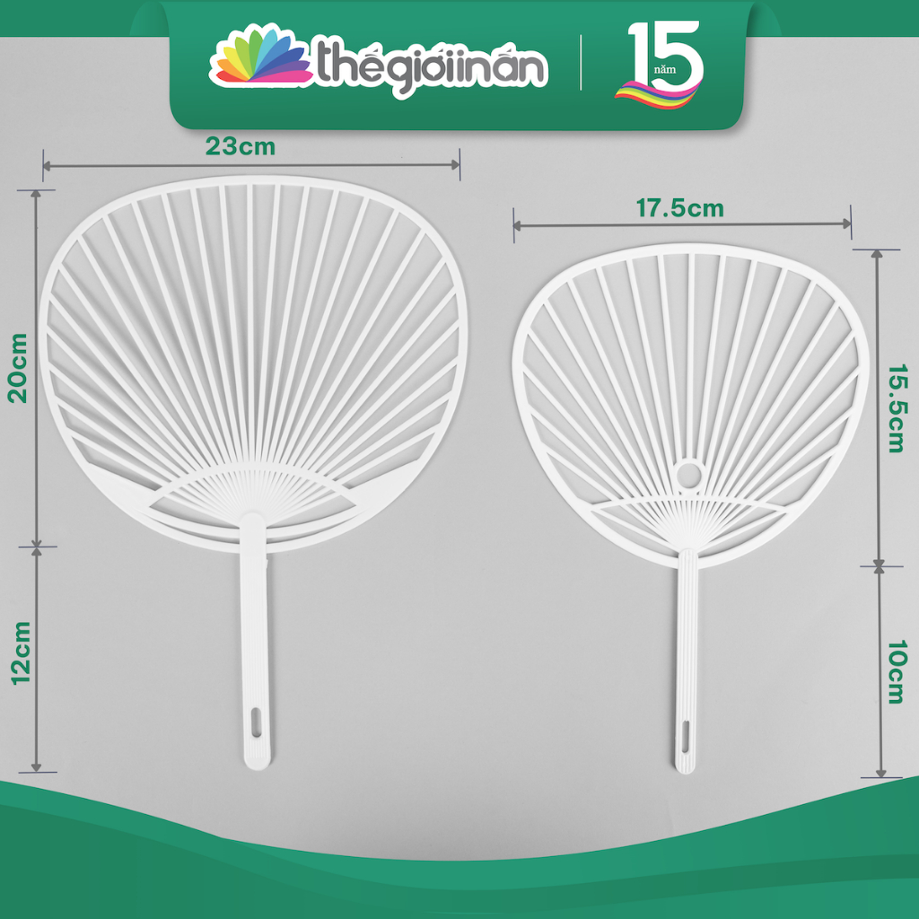 [Combo 30-100] HOẢ TỐC Phôi Nan Quạt Nhựa, Kích Thước Lớn Nhỏ, Nhận In Quạt Sỉ Số lượng Lớn