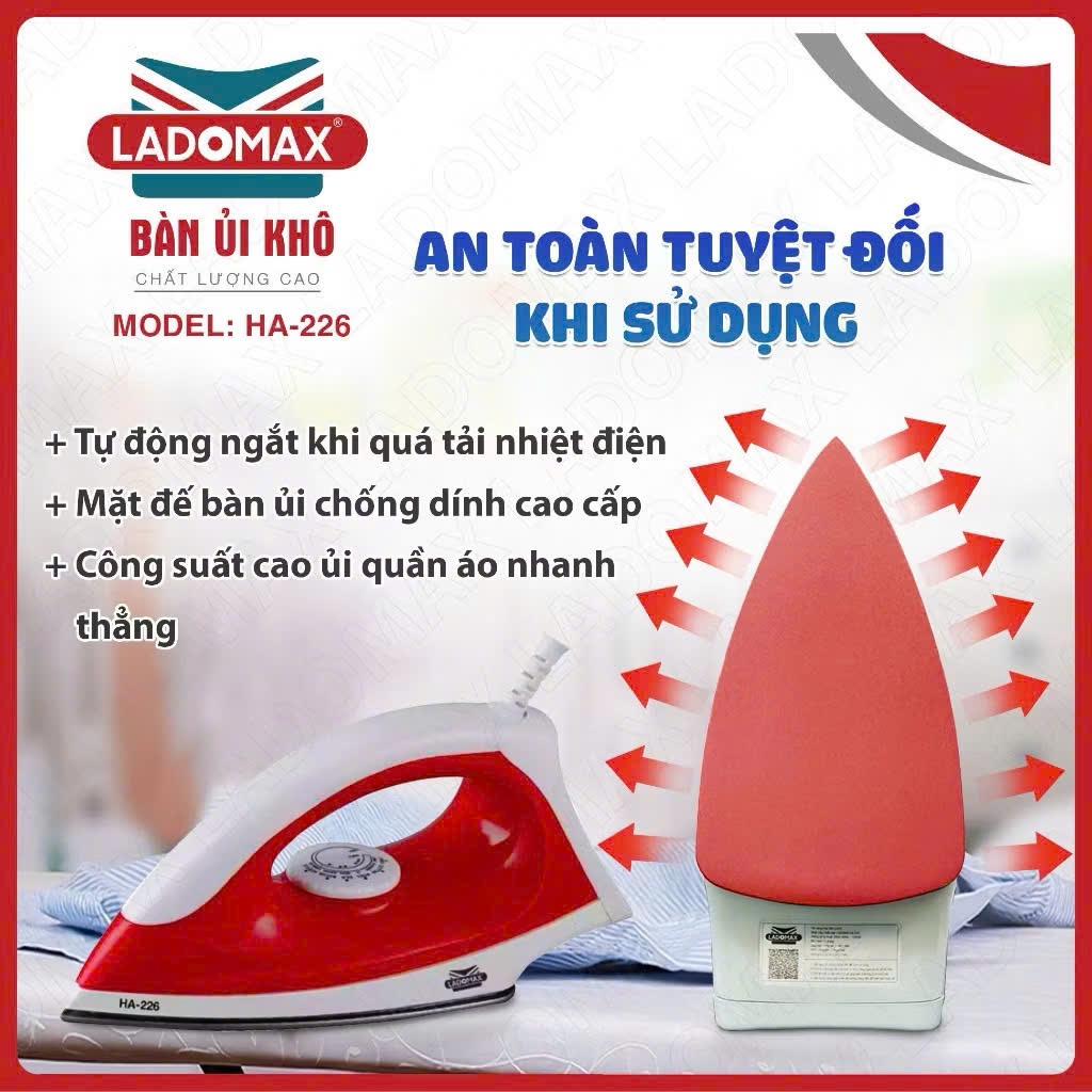 BÀN ỦI KHÔ LADOMAX HA-226