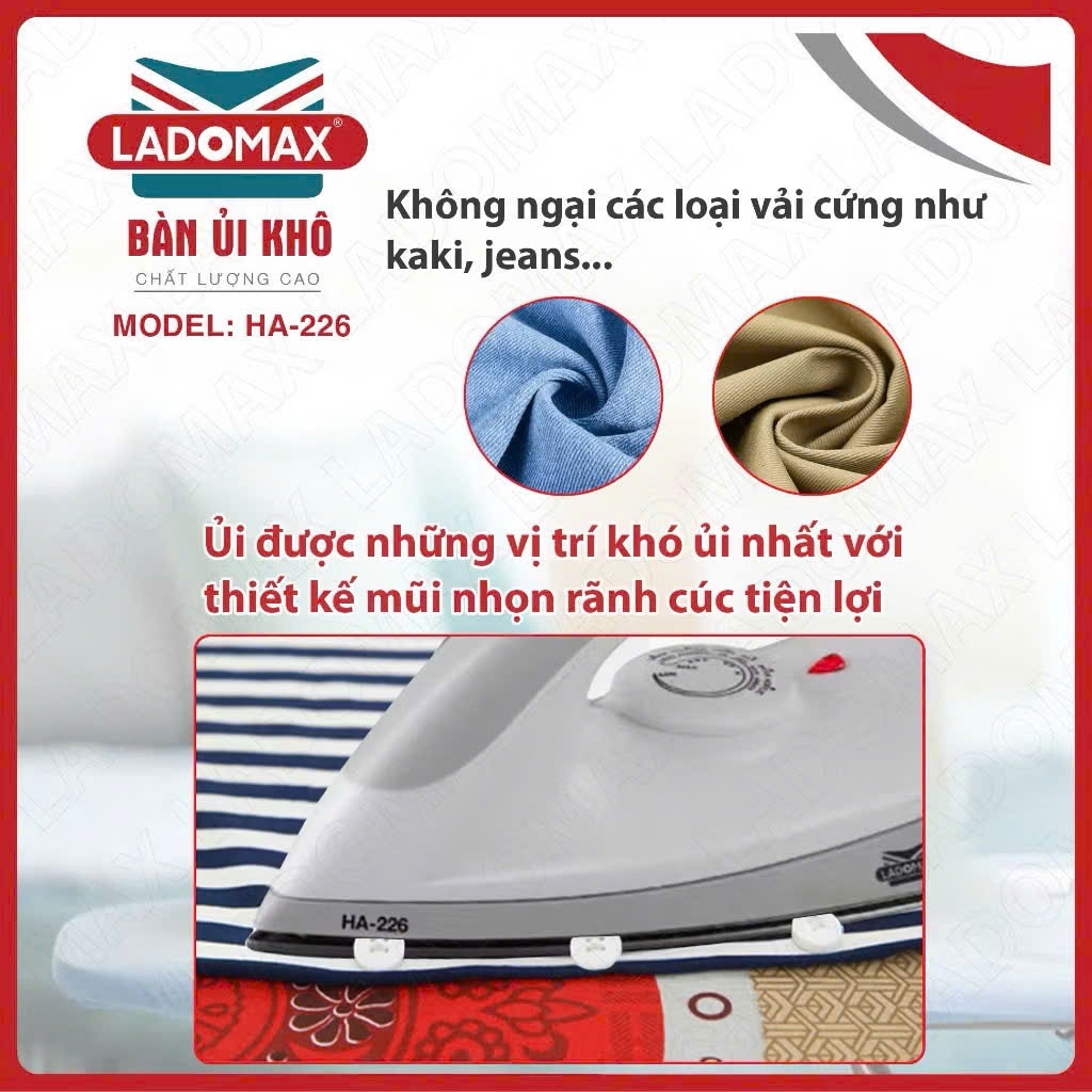 BÀN ỦI KHÔ LADOMAX HA-226