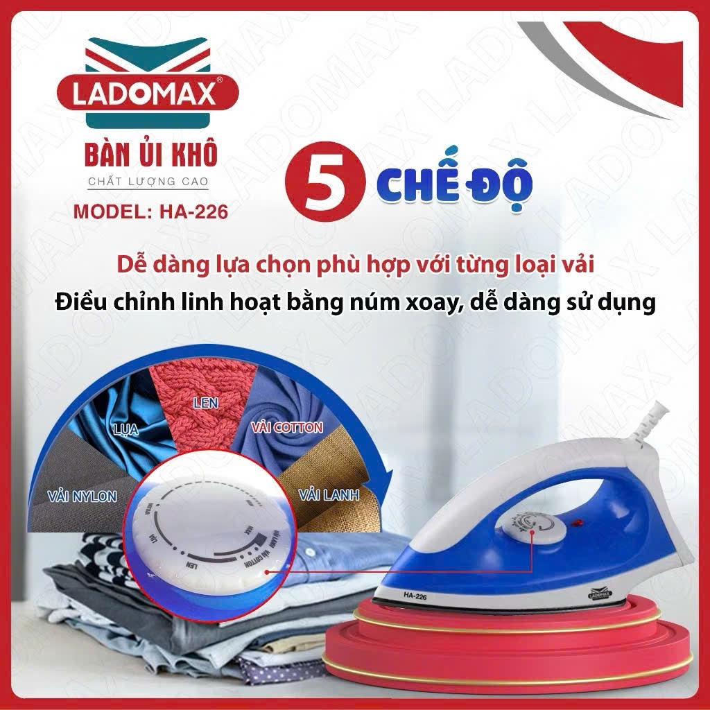 BÀN ỦI KHÔ LADOMAX HA-226