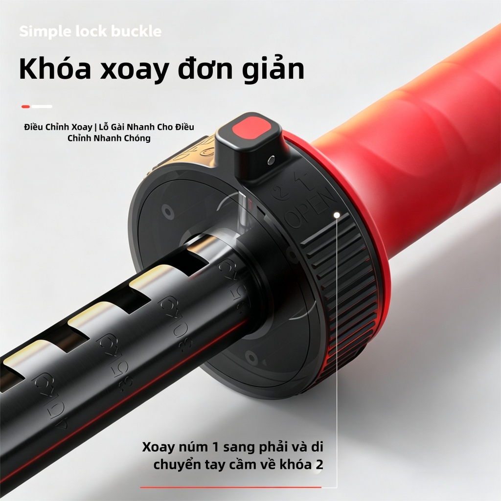 Gậy tập lực tay điều chỉnh được 20kg đến 40kg，cụ tăng cường tay，thiết bị tập gym tại nhà