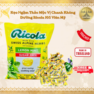 [CHÍNH HÃNG] Kẹo Ngậm Thảo Mộc Vị Chanh Không Đường Ricola 105 Viên Mỹ - SHOP DẦU DOKRAK