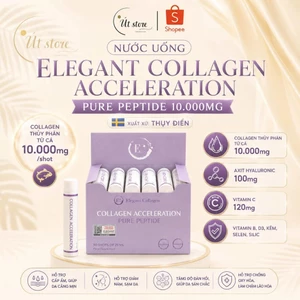 Hộp 30 Ống Nước Uống Elegant Collagen Acceleration Pure Peptide 10.000mg Collagen Cá Thụy Điển