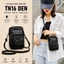 Túi Đeo Chéo Nam Nữ TN16 Da PU Cao Cấp Mini Đựng Điện Thoại Nhiều Ngăn Chống Nước Đeo Vai Đeo Hông