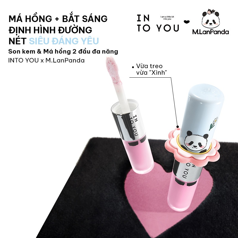 [NEW LIMITED PHIÊN BẢN PANDA] Má hồng và highlighter hai đầu INTO YOU x MLAN 6.6g