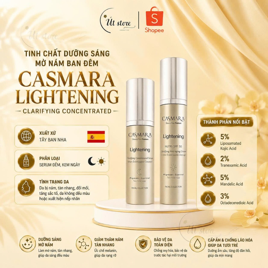 Tinh Chất Dưỡng Sáng Mờ Nám Casmara Lightening Clarifying Concentrated 30ml