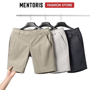 Quần Short Kaki Nam Cao Cấp Mentoris, Dáng Reugular Fit vải co giãn thiết kế sang trọng MSR15