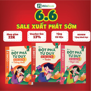 Sách cho 2k12 - COMBO 3 cuốn sách Đột phá tư duy kì thi vào 10 môn Toán, Văn, Anh