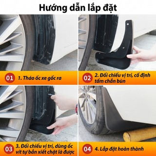 Bộ Chắn Bùn 3D VinFast VF5 Chống Bẩn - Tặng Kèm Đầy Đủ Phụ Kiện Lắp Đặt