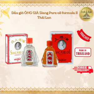 Dầu gió ÔNG GIÀ Siang Pure oil formula II Thái Lan màu trắng/ đỏ 3cc/ 7cc