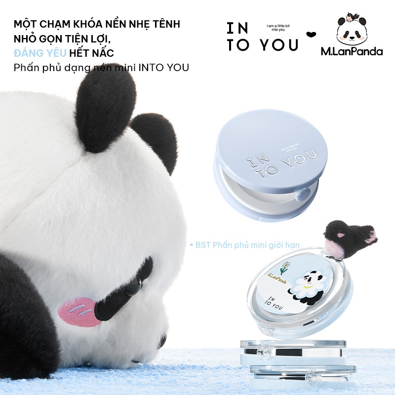 [NEW LIMITED PHIÊN BẢN PANDA] Phấn phủ nén mini INTO YOU X MLAN 3.5g