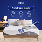 Nệm Foam 3 Lớp 25 cm WOWS Layla - Êm Ái, Nâng Đỡ, Ép Cuộn Tiện Lợi - 1m Đến 2m - Bảo Hành 10 Năm — ảnh 1