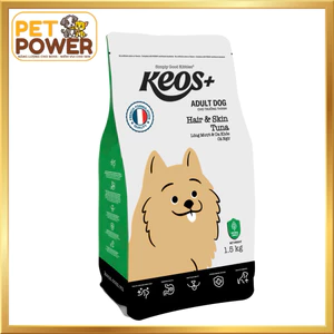 Hạt Cho Chó Trưởng Thành Keos+ Hair & Skin Cá Ngừ 1.5kg - Da Khỏe Lông Mượt Cho Chó