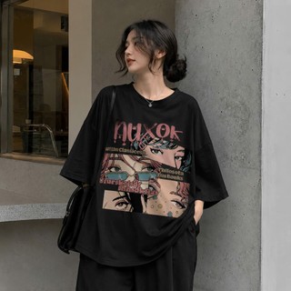 Áo thun phông 3158 nữ nam form rộng dấu quần KONOVA chất liệu cotton mát mẻ in hình NUXOC