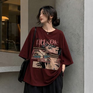Áo thun phông 3158 nữ nam form rộng dấu quần KONOVA chất liệu cotton mát mẻ in hình NUXOC