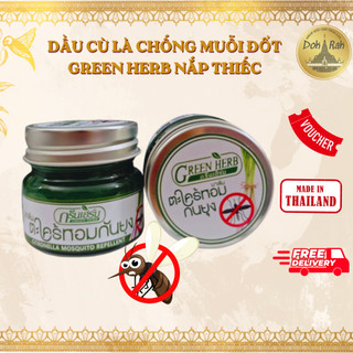 [CHÍNH HÃNG] DẦU CÙ LÀ CHỐNG MUỖI ĐỔT GREEN HERB NẮP THIẾC - SHOP DẦU DOKRAK