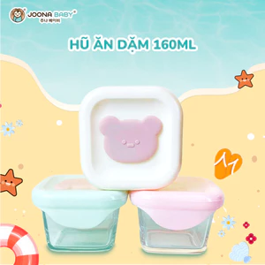 Hộp Trữ Đông Thủy Tinh Kichilachi Đựng Thức Ăn Dặm Cho Bé Dung Tích 160ml (MÀU NGẪU NHIÊN)