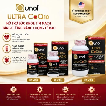 CAM KẾT CHÍNH HÃNG Viên uống Qunol Ultra Coq10 100mg 30 viên 60 viên 120 viên