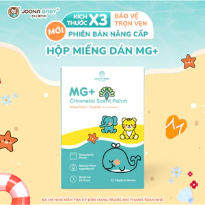 Hộp miếng dán đuổi muỗi và côn trùng JOONA BABY nhờ toả hương tinh dầu sả