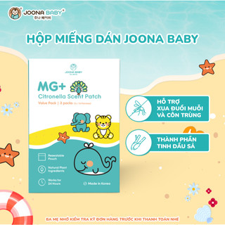 Hộp miếng dán hỗ trợ xua muỗi và côn trùng nhờ toả hương tinh dầu sả - JOONA BABY