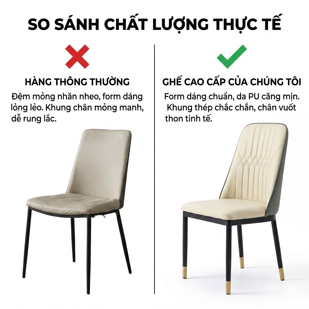 ALOVE Ghế ăn cao cấp phong cách Bắc Âu thiết kế tối giản thoải mái phù hợp phòng ăn cafe | BigBuy360 - bigbuy360.vn