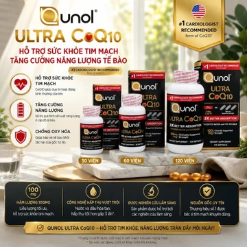 Viên Qunol Ultra CoQ10 3X Better Absorption 100mg 120 viên Softgels