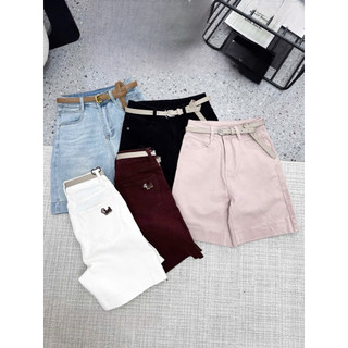 Quần Short Jeans Ngố thêu cún full màu chất jeans mềm WSHJ23