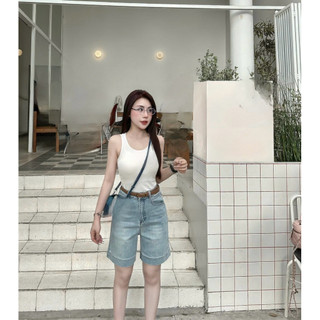 Quần Short Jeans Ngố thêu cún full màu chất jeans mềm WSHJ23