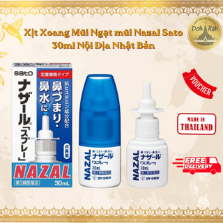 [CHÍNH HÃNG] Xịt Xoang Mũi Ngạt mũi Nazal Sato 30ml Nội Địa Nhật Bản - SHOP DÀU DOKRAK