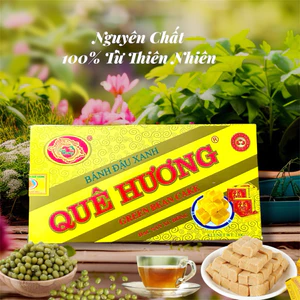 Bánh Đậu Xanh Quê Hương Hộp 230g – Bánh Đậu Xanh Truyền Thống, Ngọt Bùi, Tan Ngay, Đặc Sản Việt Nam