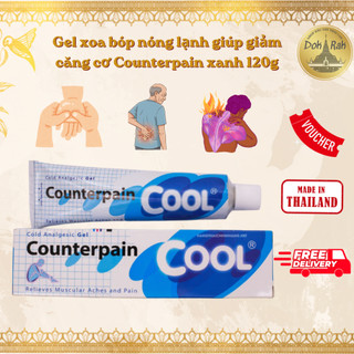 Gel xoa bóp nóng lạnh giúp giảm căng cơ, như t mỏi Counterpain xanh 120gr - SHOP DẦU DOKRAK
