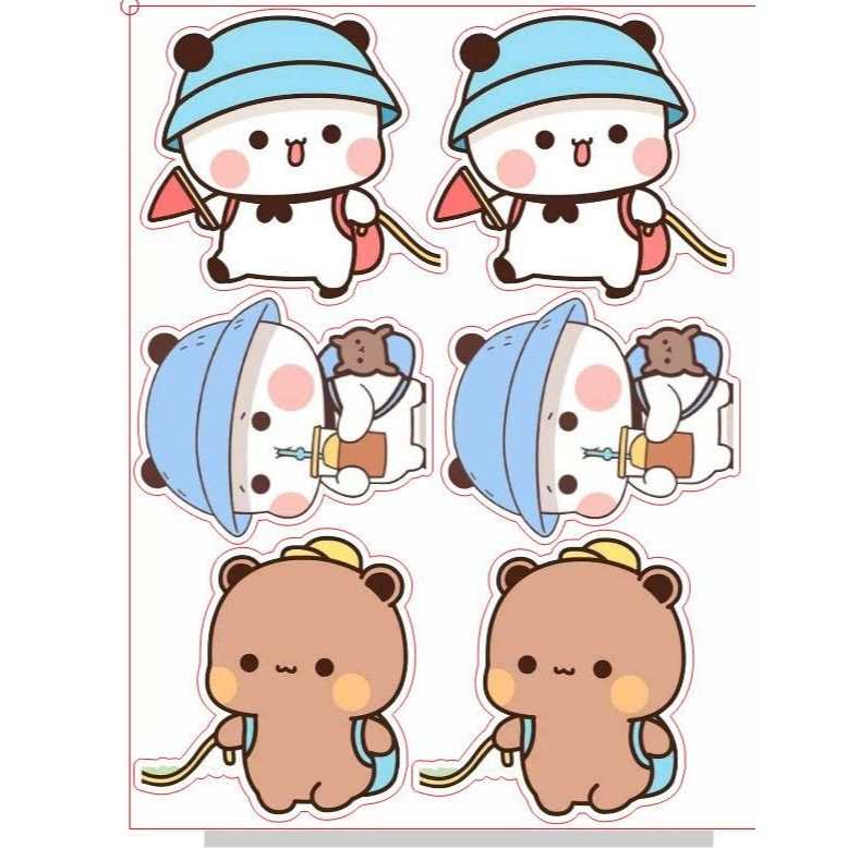 Bộ Tem Dán Xe Stiker Chibi Dễ Thương Tem 3 lớp, không ảnh hưởng đến màu sơn của xe