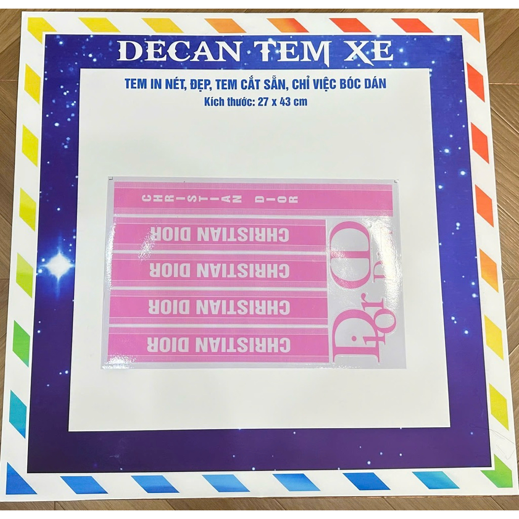 Bộ Tem Dán Xe Điện diorrr Tem 3 lớp, không ảnh hưởng đến màu sơn của xe