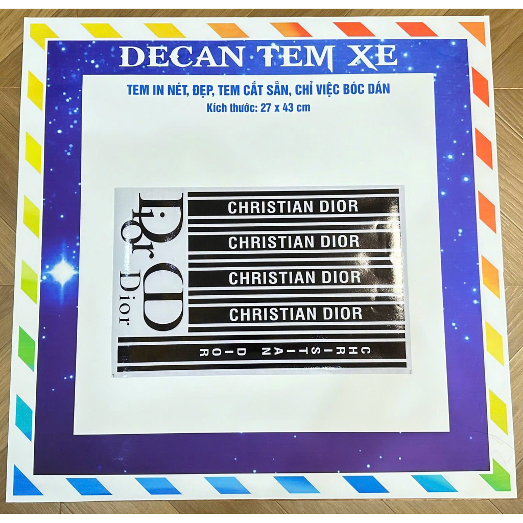Bộ Tem Dán Xe Điện diorrr Tem 3 lớp, không ảnh hưởng đến màu sơn của xe