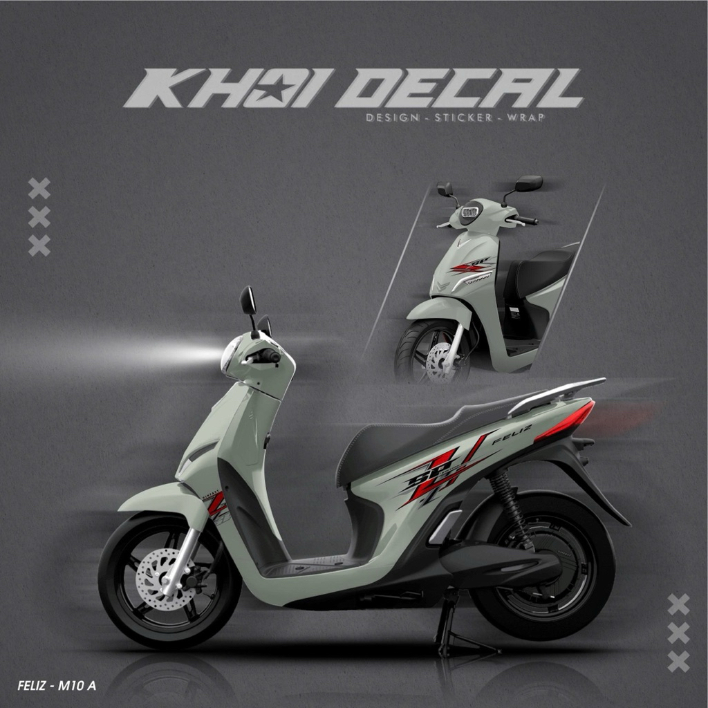 Tem xe điện Feliz decal cao cấp