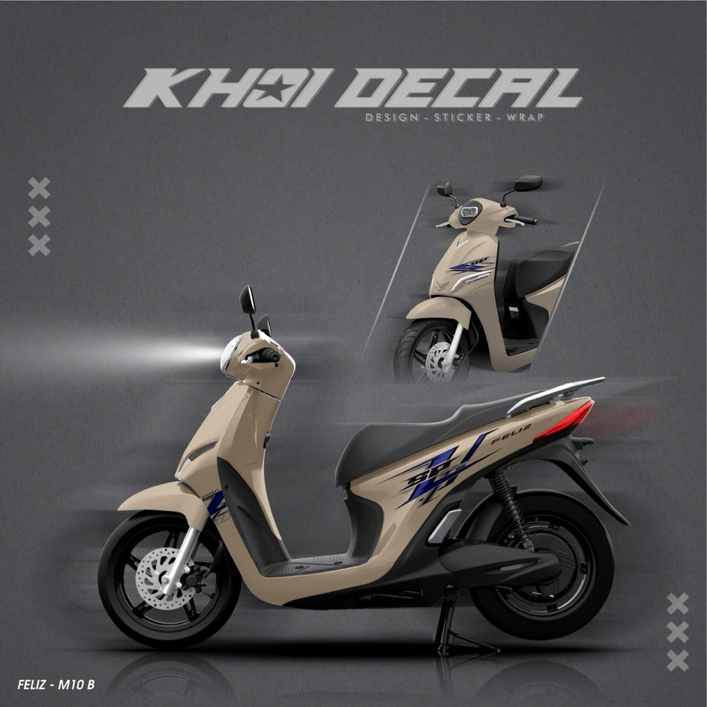Tem xe điện Feliz decal cao cấp