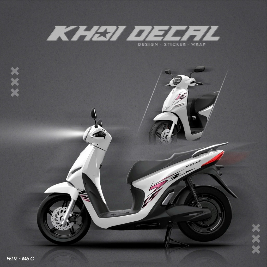 Tem xe điện Feliz decal cao cấp