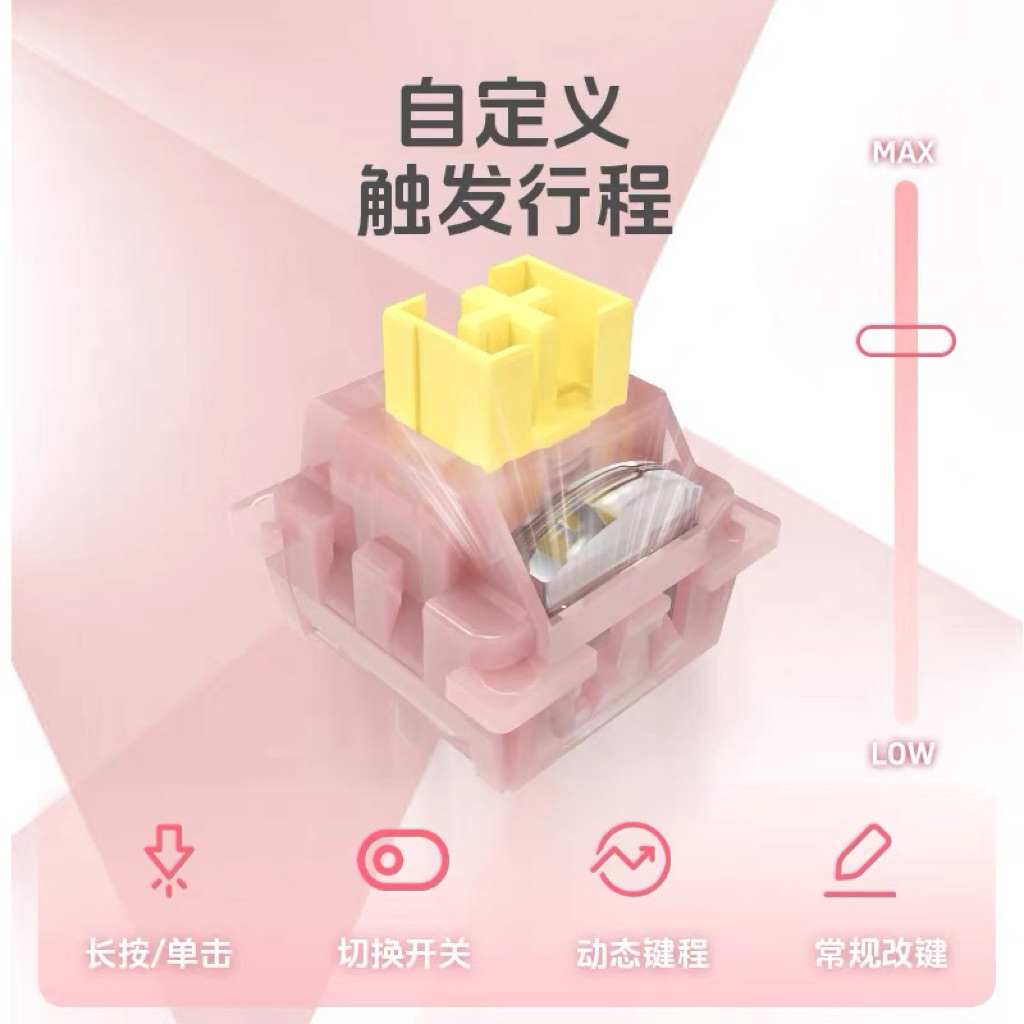 [Sẵn Hàng-Combo] Switch Outemu Magnetic Silent Peach V3 HE | BigBuy360 - bigbuy360.vn