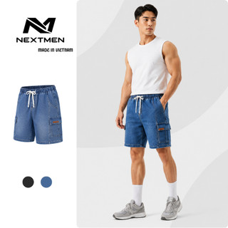 Quần Jean Ngố Nam Ống Rộng Cạp Chun Dây Rút  Jean Wash Đen Form Rộng Retro  Phong Cách Streetw J90 Xanh