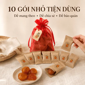 Túi Trái Cây Ăn Vặt Nam Xanh, Tắc Sấy Dẻo Mật Ong, Ăn Vặt Healthy, Nguyên Liệu Chọn Lọc, Túi 10 Gói