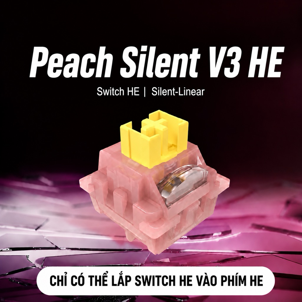 [Sẵn Hàng-Combo] Switch Outemu Magnetic Silent Peach V3 HE | BigBuy360 - bigbuy360.vn