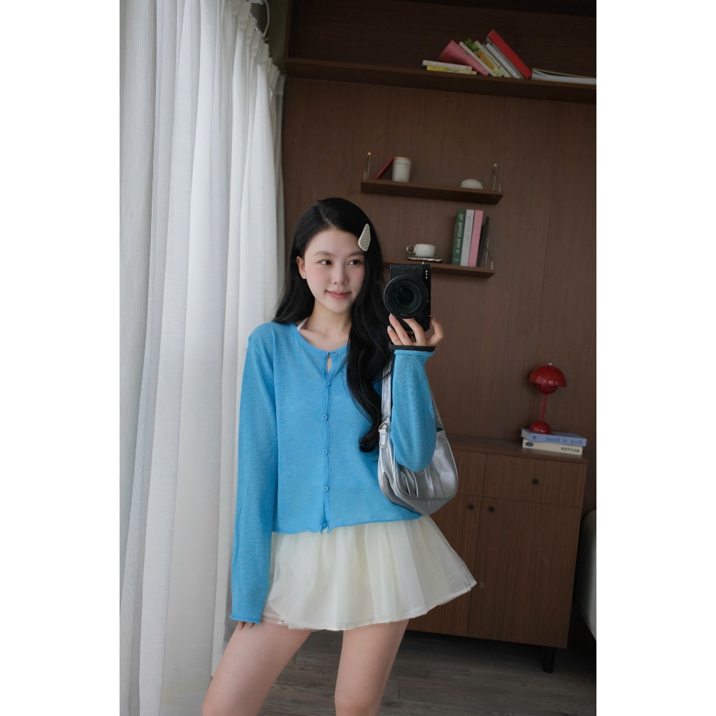 (HÀNG QC SẴN) Áo cardigan mỏng dài tay 6 màu the.sweaterweather