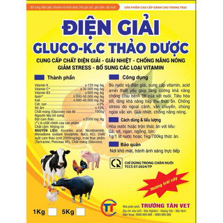Điện Giải  - GLUCO-K.C THẢO DƯỢC Bù Nước, CÂN Bằng Điện Giải Chống Nóng, Giải Nhiệt