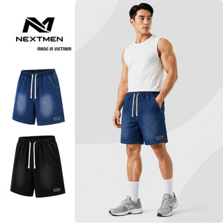 Quần Jean Ngố Nam  Jean Wash Ống Rộng Form Rộng Cạp Chun Dây Rút Xanh Denim Chất Jean J96