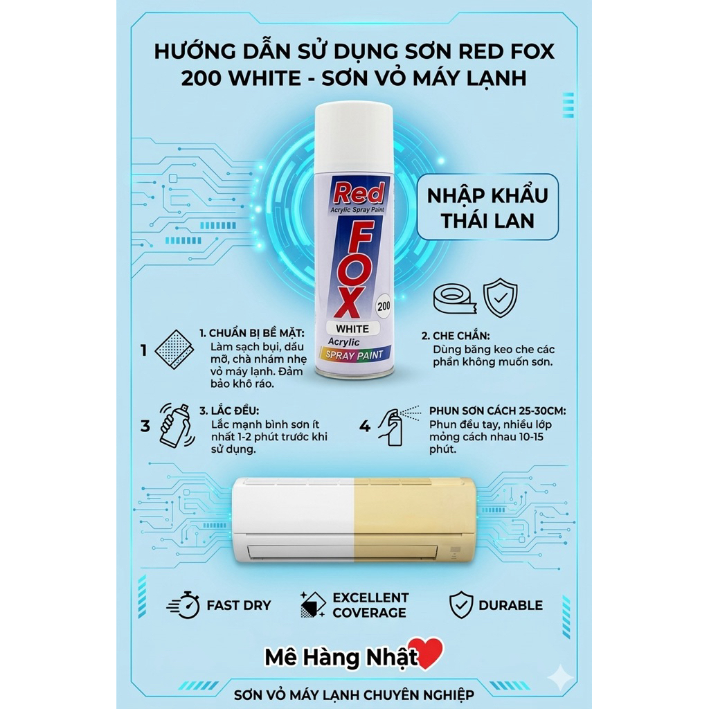 SƠN RED FOX TRĂNG ( WHITE 200) MADE THAILAN
