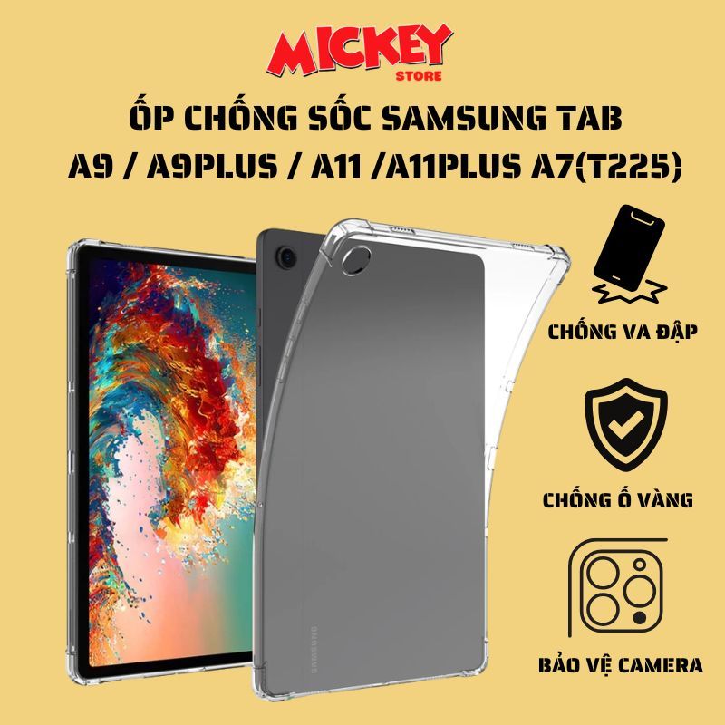 Ốp lưng silicon chống sốc cho Samsung Galaxy Tab A11 A11Plus A9 A9Plus A7(T225) chống ố vàng