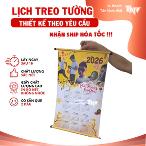 LỊCH TREO TƯỜNG THIẾT KẾ THEO YÊU CẦU
